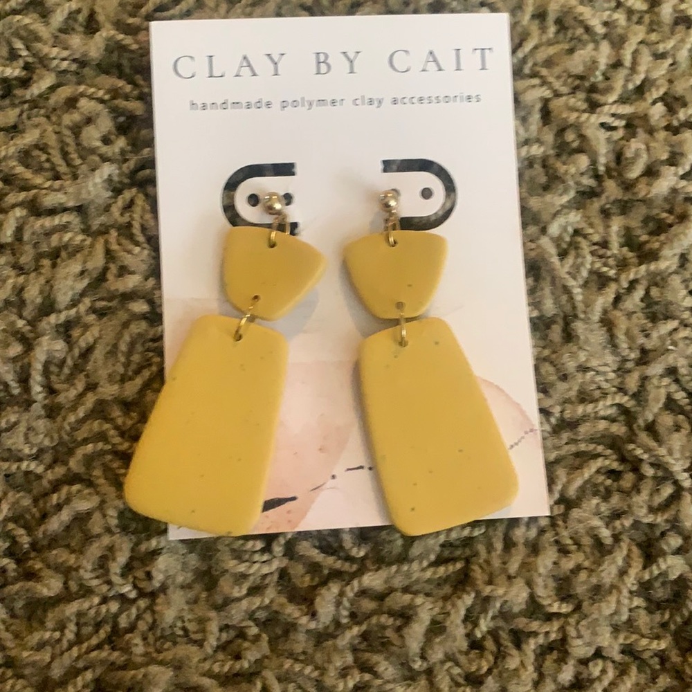 Clay by Cait The Jen Earrings in Sunflower